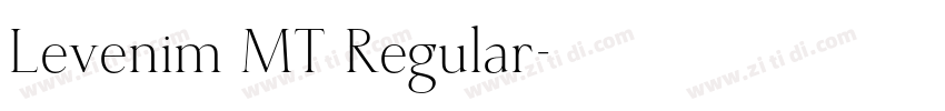 Levenim MT Regular字体转换